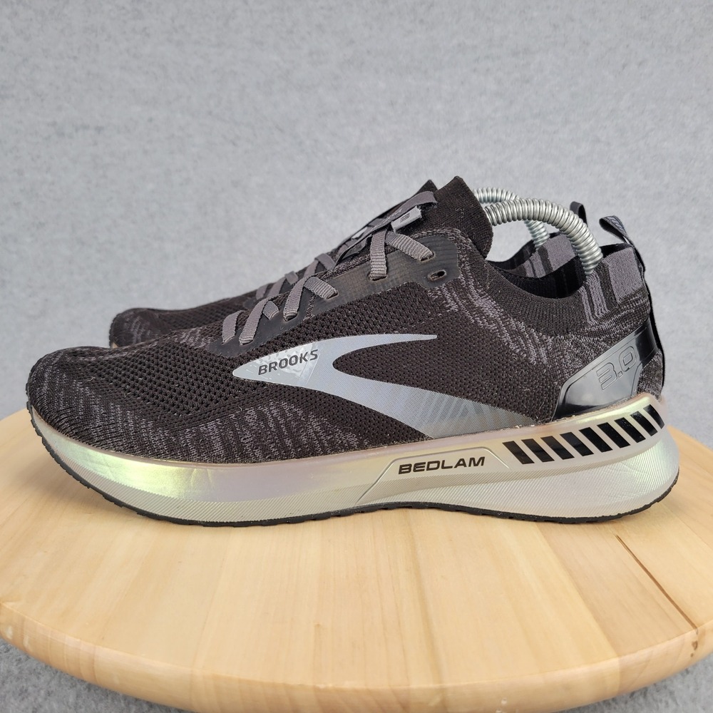 Brooks Bedlam 3.0 Mens Running Shoes Black Grey Iridescent Size 8.5